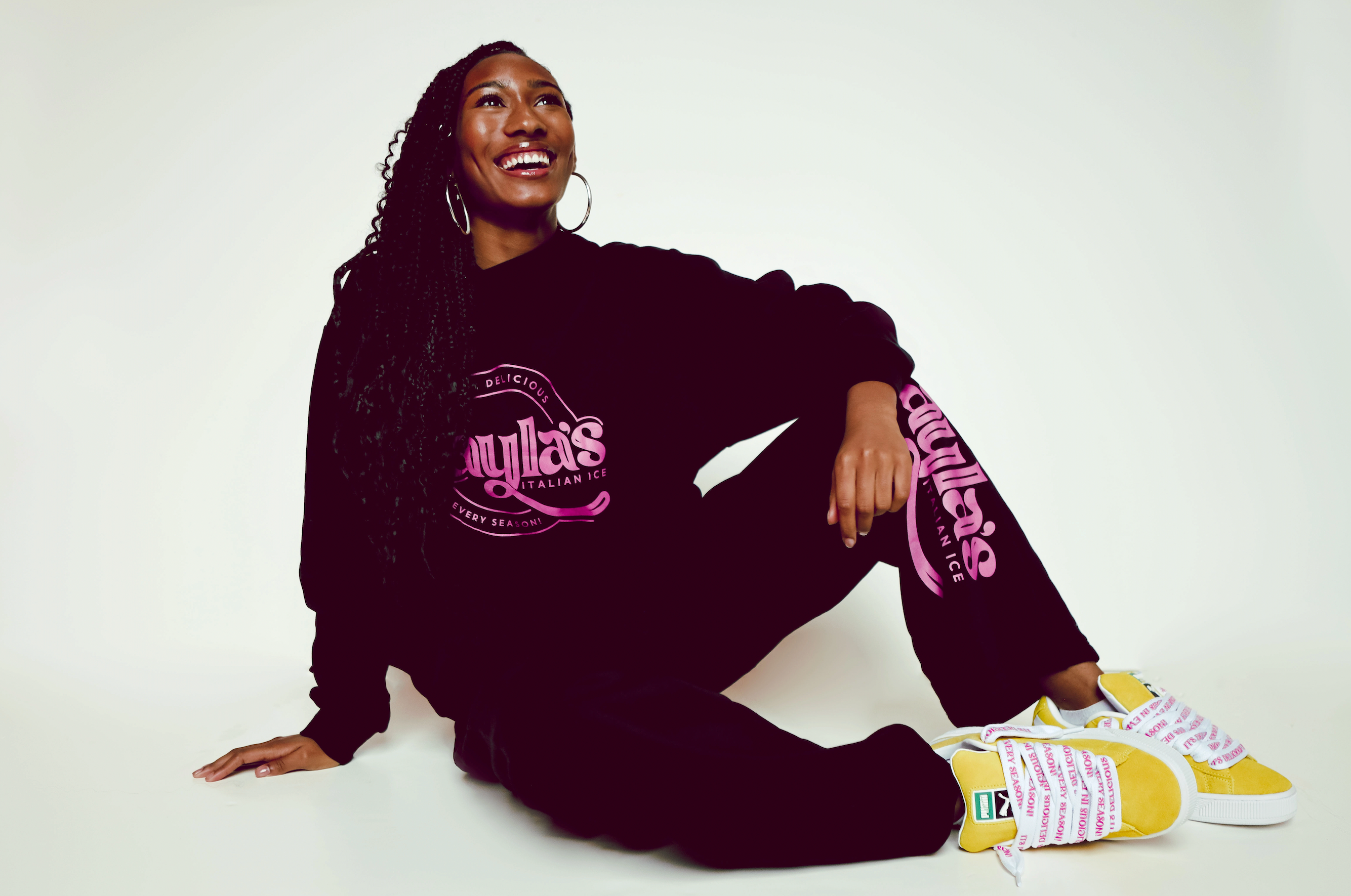 Kayla's Black Sweat Shirt & Sweat Pants