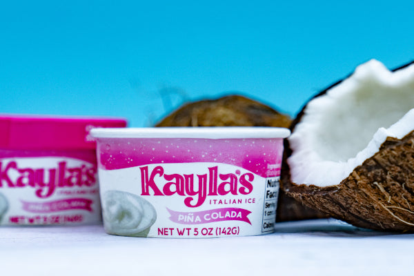 Pina Colada Italian Ice - 6 Pack (5oz Cups)